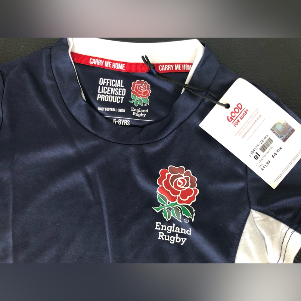 Kids Officially licensed England rugby tops 3-4/5-6/7-8 yrs BUNDLE/ 3 NEW w/tags